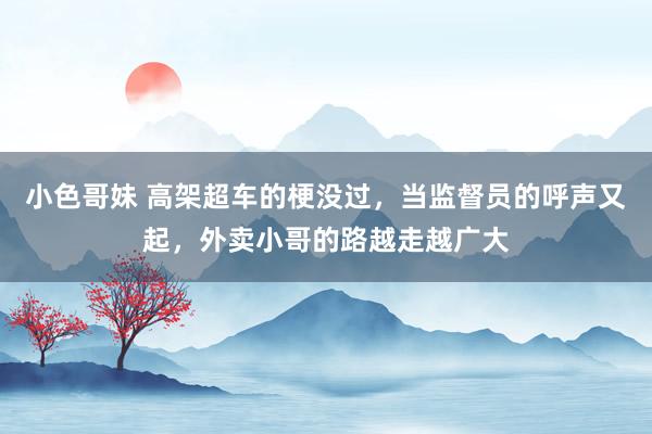 小色哥妹 高架超车的梗没过，当监督员的呼声又起，外卖小哥的路越走越广大