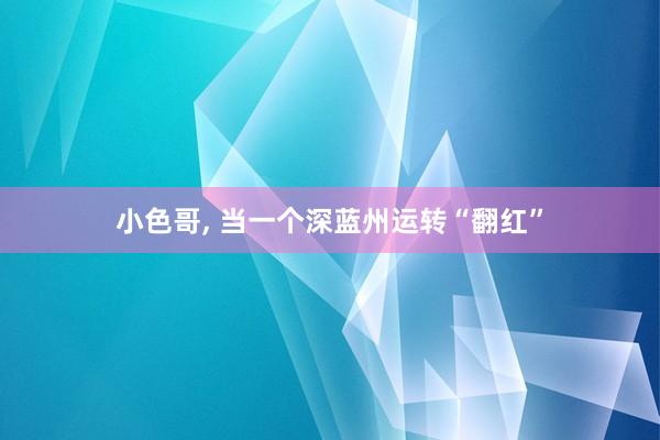 小色哥， 当一个深蓝州运转“翻红”