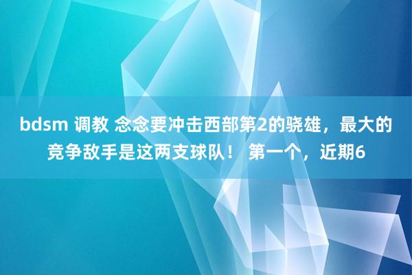 bdsm 调教 念念要冲击西部第2的骁雄，最大的竞争敌手是这两支球队！ 第一个，近期6