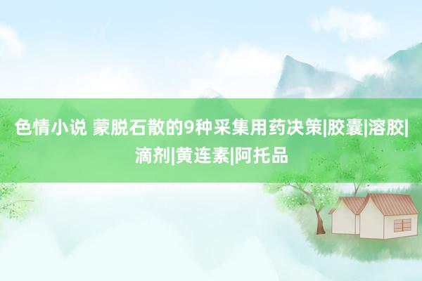 色情小说 蒙脱石散的9种采集用药决策|胶囊|溶胶|滴剂|黄连素|阿托品