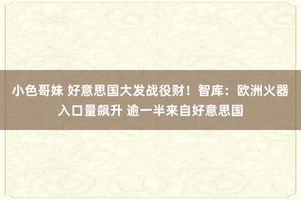 小色哥妹 好意思国大发战役财！智库：欧洲火器入口量飙升 逾一半来自好意思国