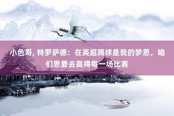 小色哥， 特罗萨德：在英超踢球是我的梦思，咱们思要去赢得每一场比赛