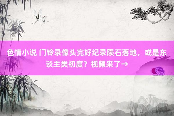 色情小说 门铃录像头完好纪录陨石落地，或是东谈主类初度？视频来了→