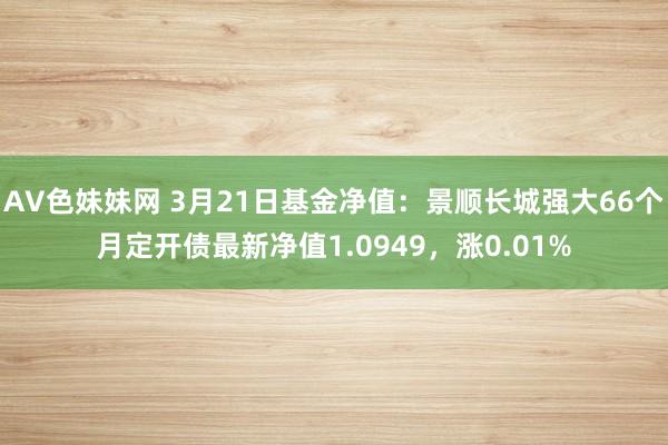 AV色妹妹网 3月21日基金净值：景顺长城强大66个月定开债最新净值1.0949，涨0.01%