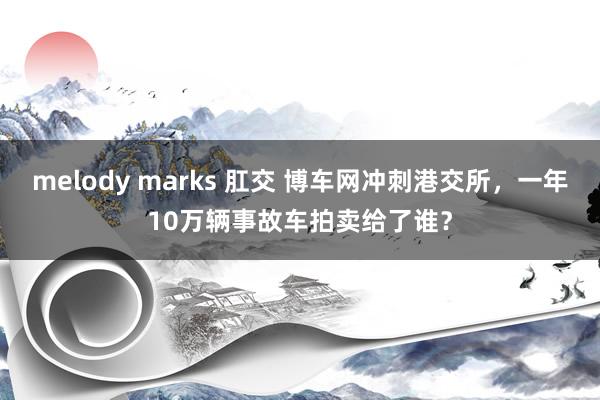 melody marks 肛交 博车网冲刺港交所，一年10万辆事故车拍卖给了谁？