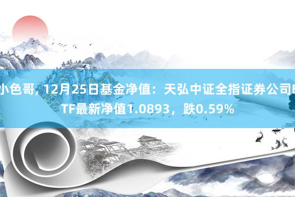 小色哥， 12月25日基金净值：天弘中证全指证券公司ETF最新净值1.0893，跌0.59%