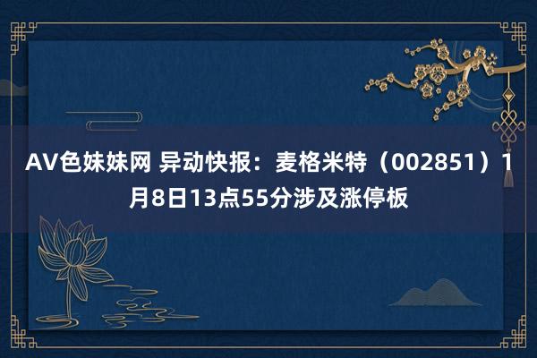 AV色妹妹网 异动快报:麦格米特(002851)1月8日13点55分涉及涨停板