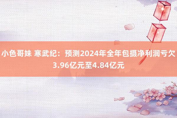小色哥妹 寒武纪：预测2024年全年包摄净利润亏欠3.96亿元至4.84亿元