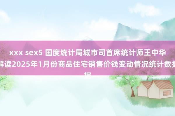 xxx sex5 国度统计局城市司首席统计师王中华解读2025年1月份商品住宅销售价钱变动情况统计数据