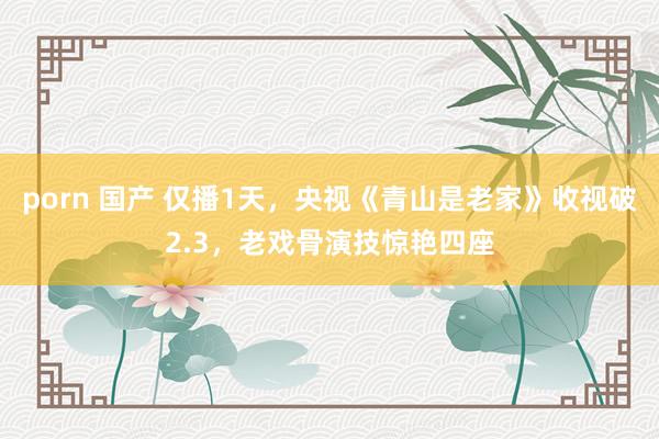 porn 国产 仅播1天，央视《青山是老家》收视破2.3，老戏骨演技惊艳四座
