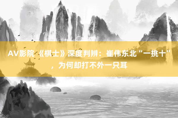 AV影院 《棋士》深度判辨：崔伟东北“一挑十”，为何却打不外一只耳