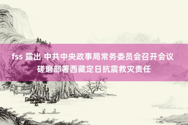 fss 露出 中共中央政事局常务委员会召开会议 磋磨部署西藏定日抗震救灾责任