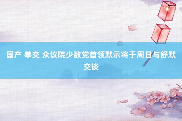 国产 拳交 众议院少数党首领默示将于周日与舒默交谈