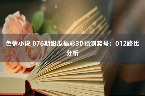色情小说 076期甜瓜福彩3D预测奖号：012路比分析